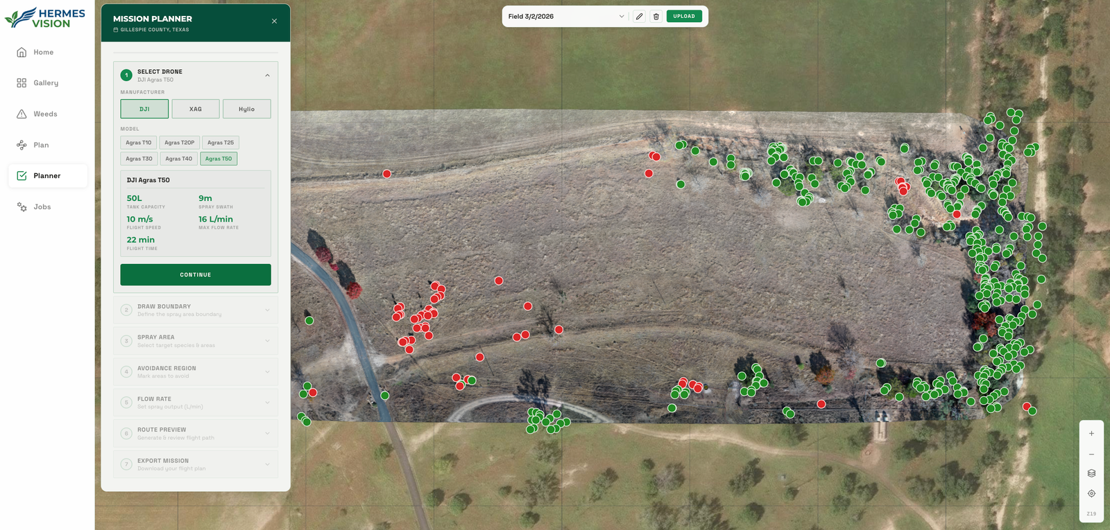 Hermes Vision web platform: precision treatment path